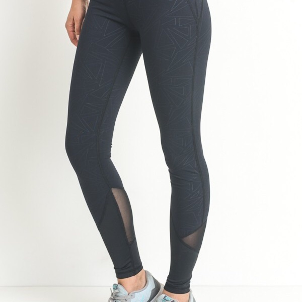 Dina Geo Print Mesh Full Leggings - Picture 4 of 5